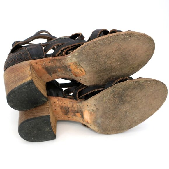 Freebird by Steven Penny Gladiator Sandals Women's 10 Strappy Leather Block Heel - Picture 6 of 6